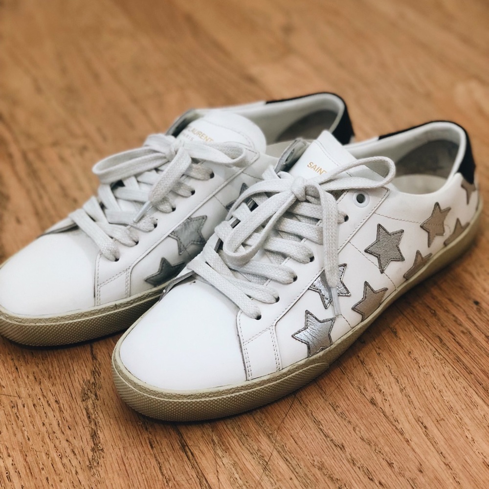 Saint Laurent Unisex Leather Sneakers